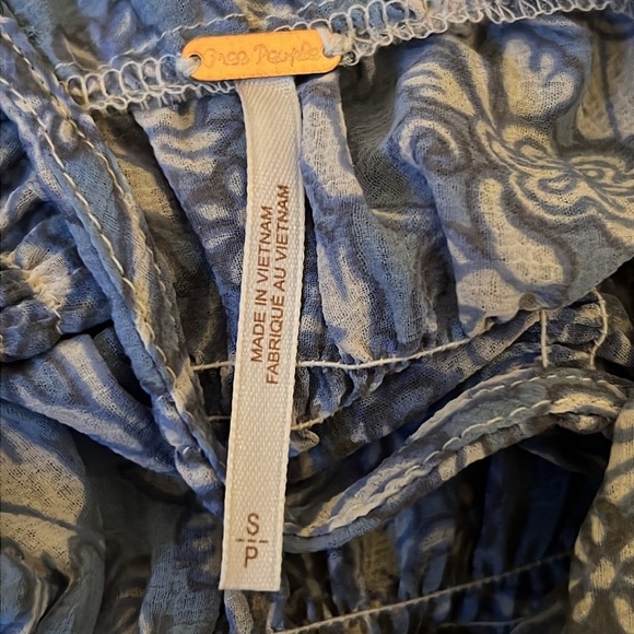 Free People Merrie Mix Print Tunic Long Sleeve Top Size Small - Picture 7 of 8